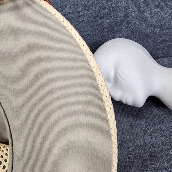 STETSON Airway Natural Straw Vented Panama Safari Hat Large Chin Strap Travel - Picture 16 of 16